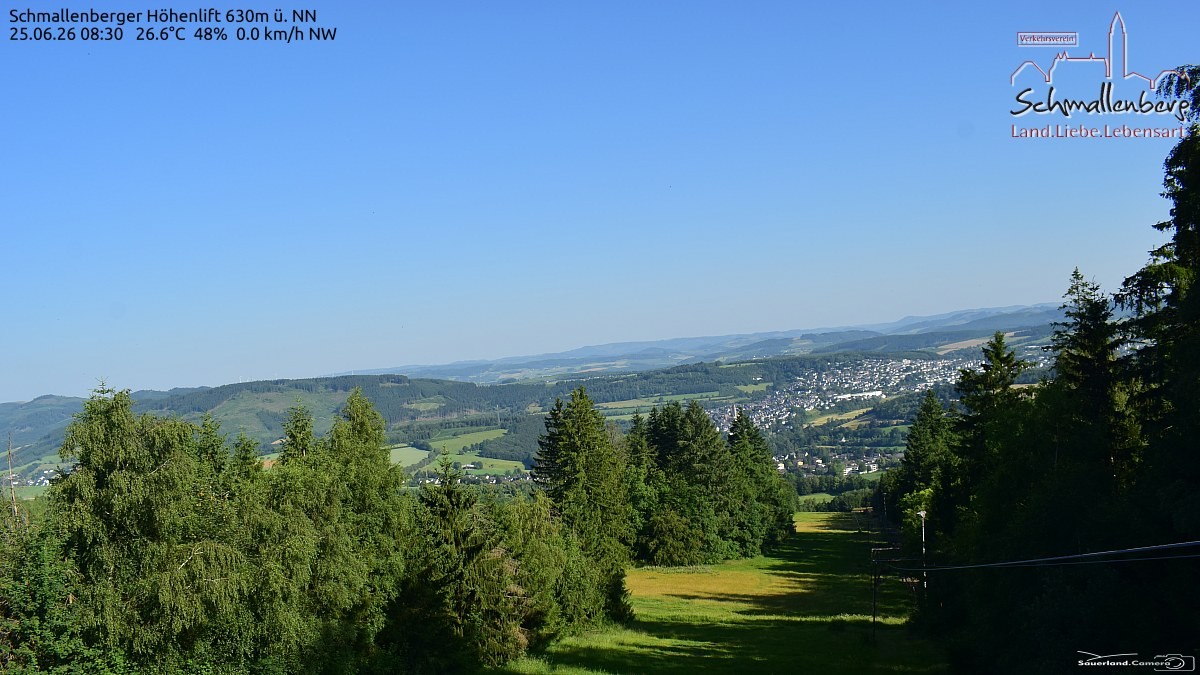 Archived image Webcam Ski lift Schmallenberg