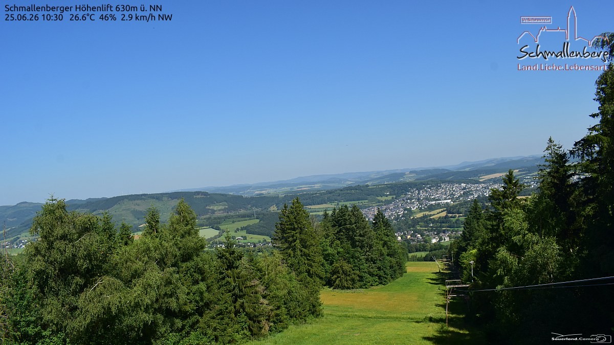 Archived image Webcam Ski lift Schmallenberg