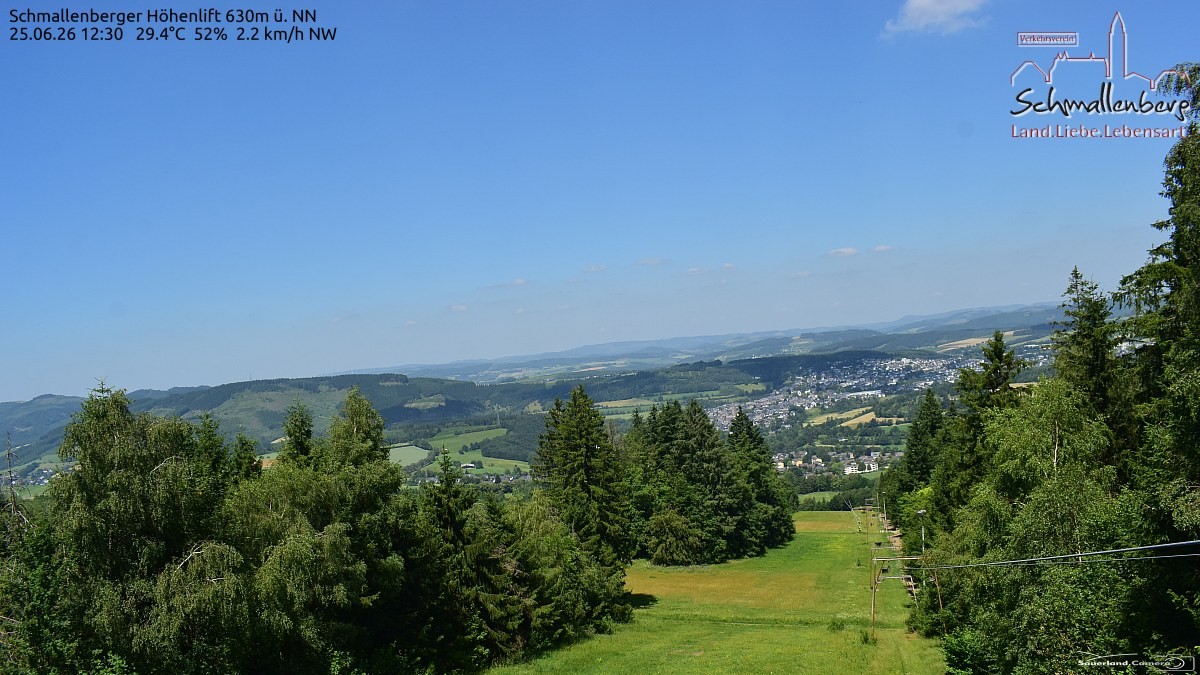 Archived image Webcam Ski lift Schmallenberg