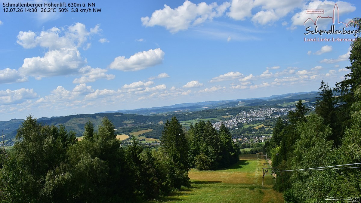 Archived image Webcam Ski lift Schmallenberg