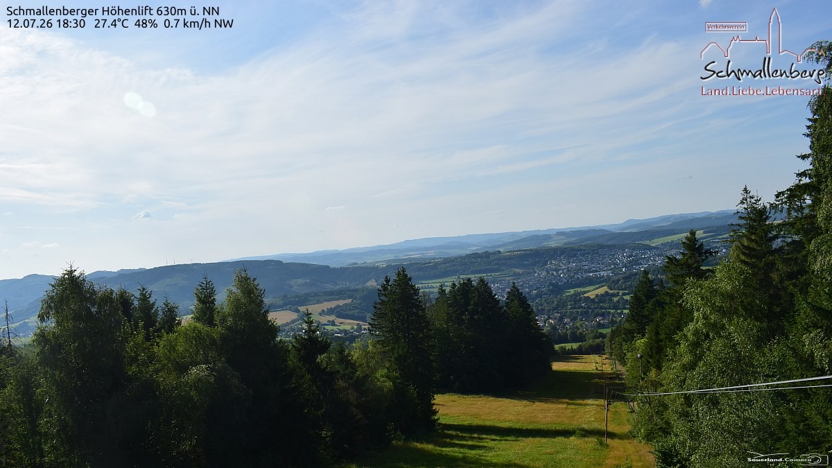 Archived image Webcam Ski lift Schmallenberg
