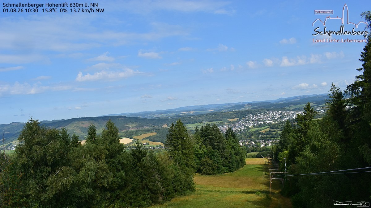 Archived image Webcam Ski lift Schmallenberg