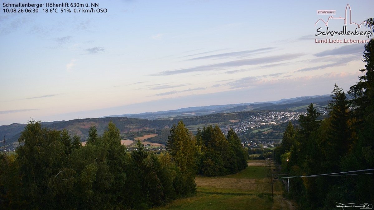Archived image Webcam Ski lift Schmallenberg