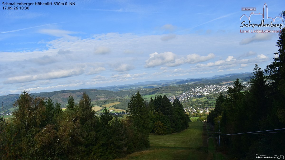 Archived image Webcam Ski lift Schmallenberg