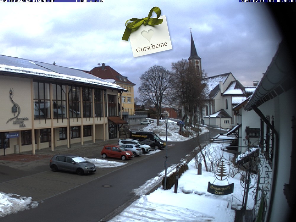 Archived image Webcam View from Guesthouse "Schwarzwaldtanne"