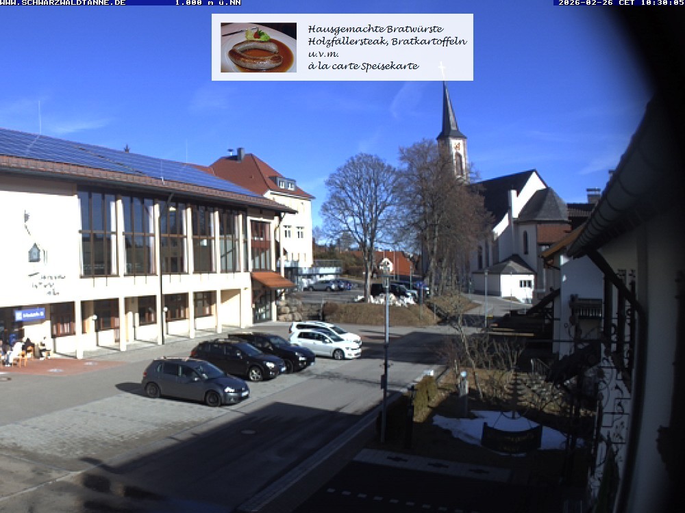 Archived image Webcam View from Guesthouse "Schwarzwaldtanne"