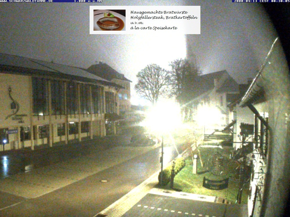 Archived image Webcam View from Guesthouse "Schwarzwaldtanne"