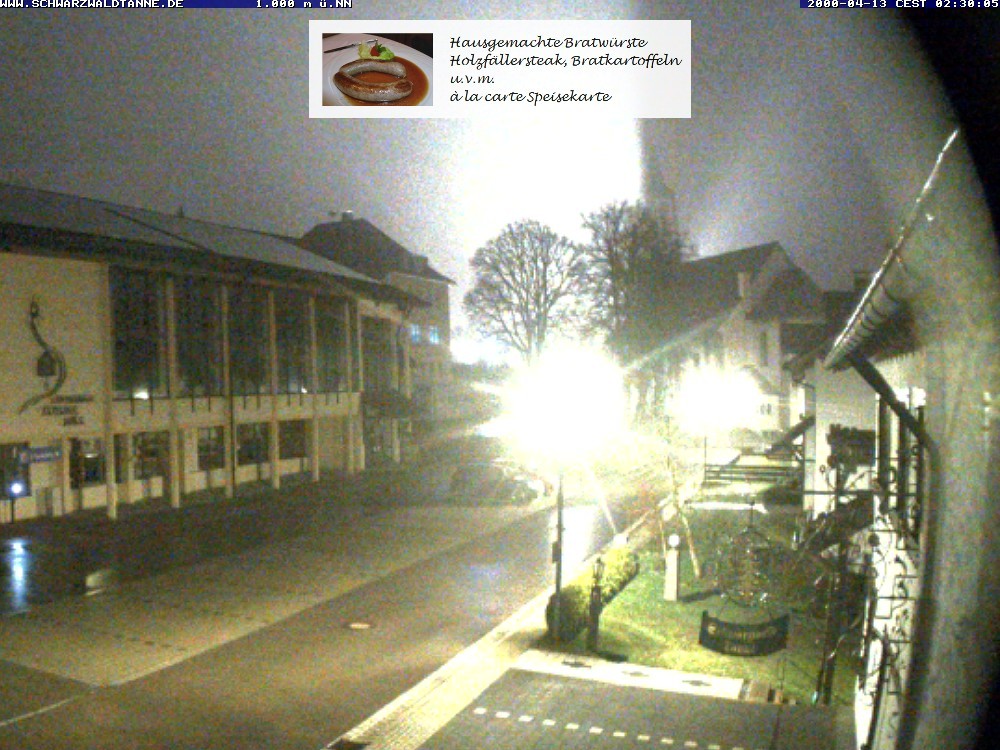 Archived image Webcam View from Guesthouse "Schwarzwaldtanne"