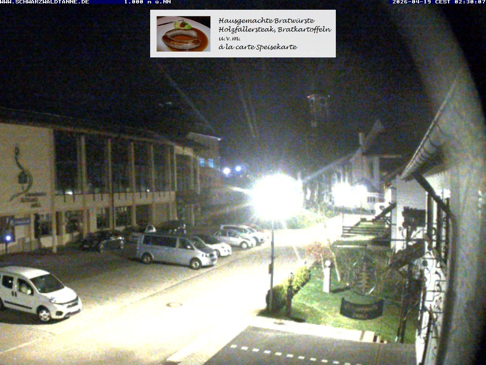 Archived image Webcam View from Guesthouse "Schwarzwaldtanne"