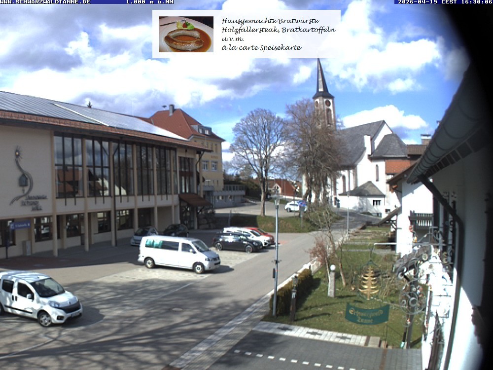 Archived image Webcam View from Guesthouse "Schwarzwaldtanne"