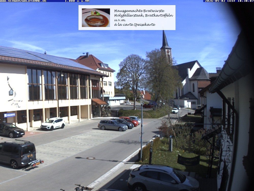 Archived image Webcam View from Guesthouse "Schwarzwaldtanne"