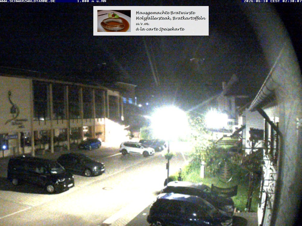 Archived image Webcam View from Guesthouse "Schwarzwaldtanne"
