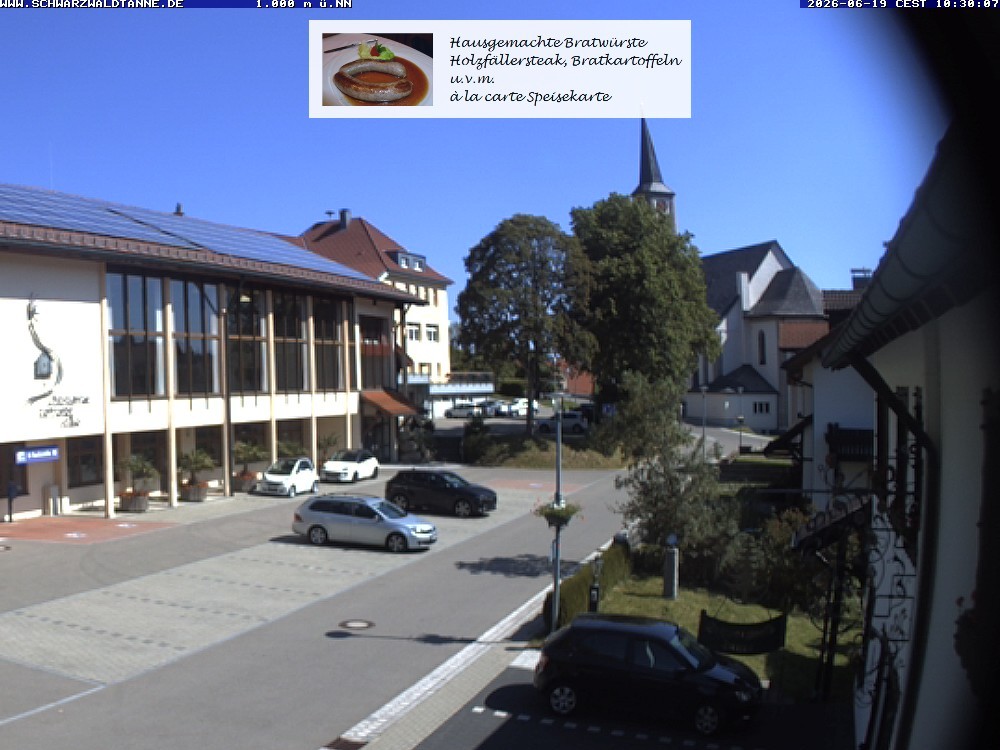 Archived image Webcam View from Guesthouse "Schwarzwaldtanne"