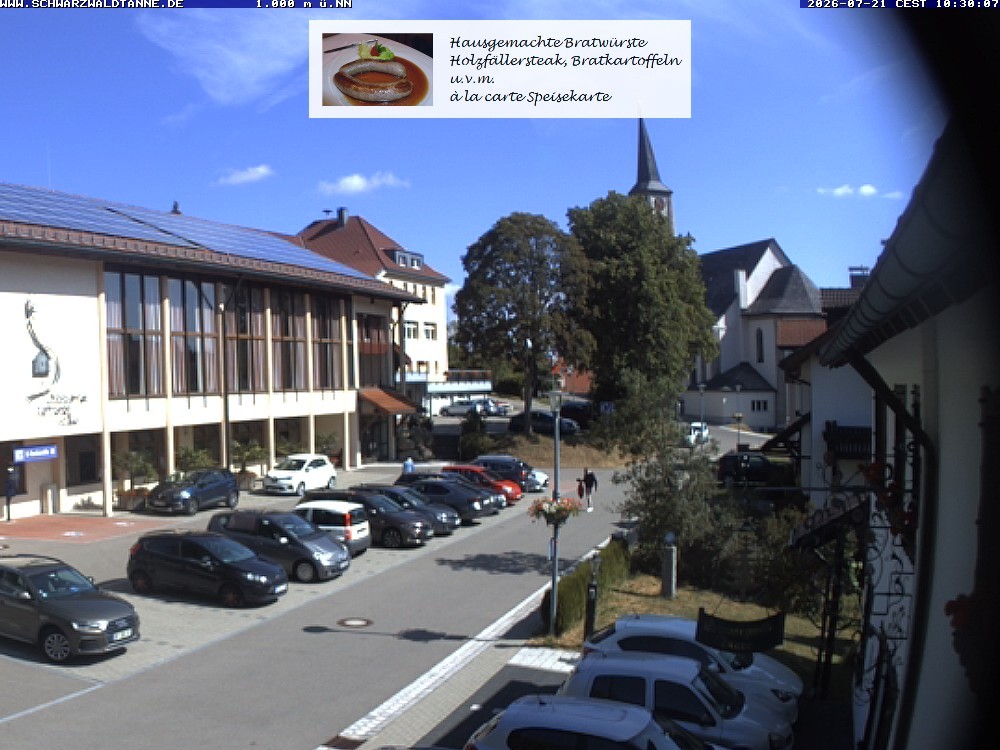 Archived image Webcam View from Guesthouse "Schwarzwaldtanne"