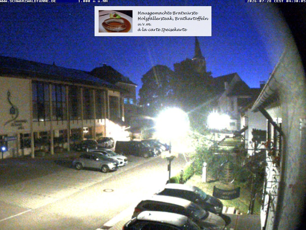 Archived image Webcam View from Guesthouse "Schwarzwaldtanne"