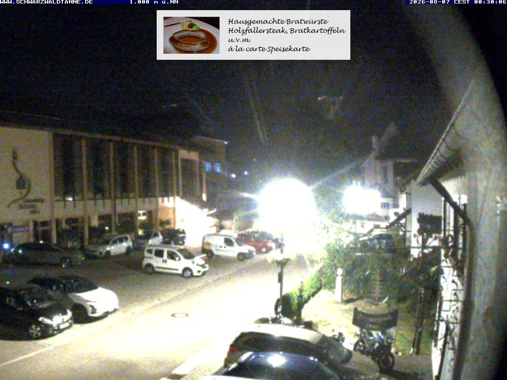 Archived image Webcam View from Guesthouse "Schwarzwaldtanne"