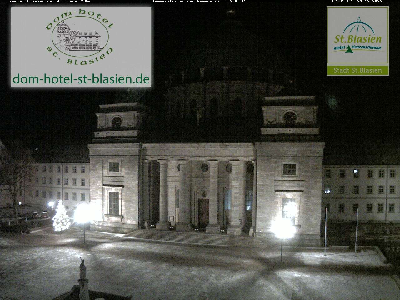 Archiv Foto Webcam St Blasien Menzenschwand Domplatz