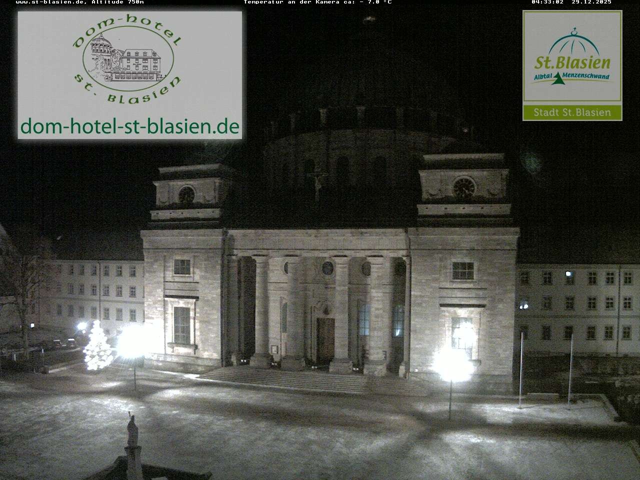 Archiv Foto Webcam St Blasien Menzenschwand Domplatz
