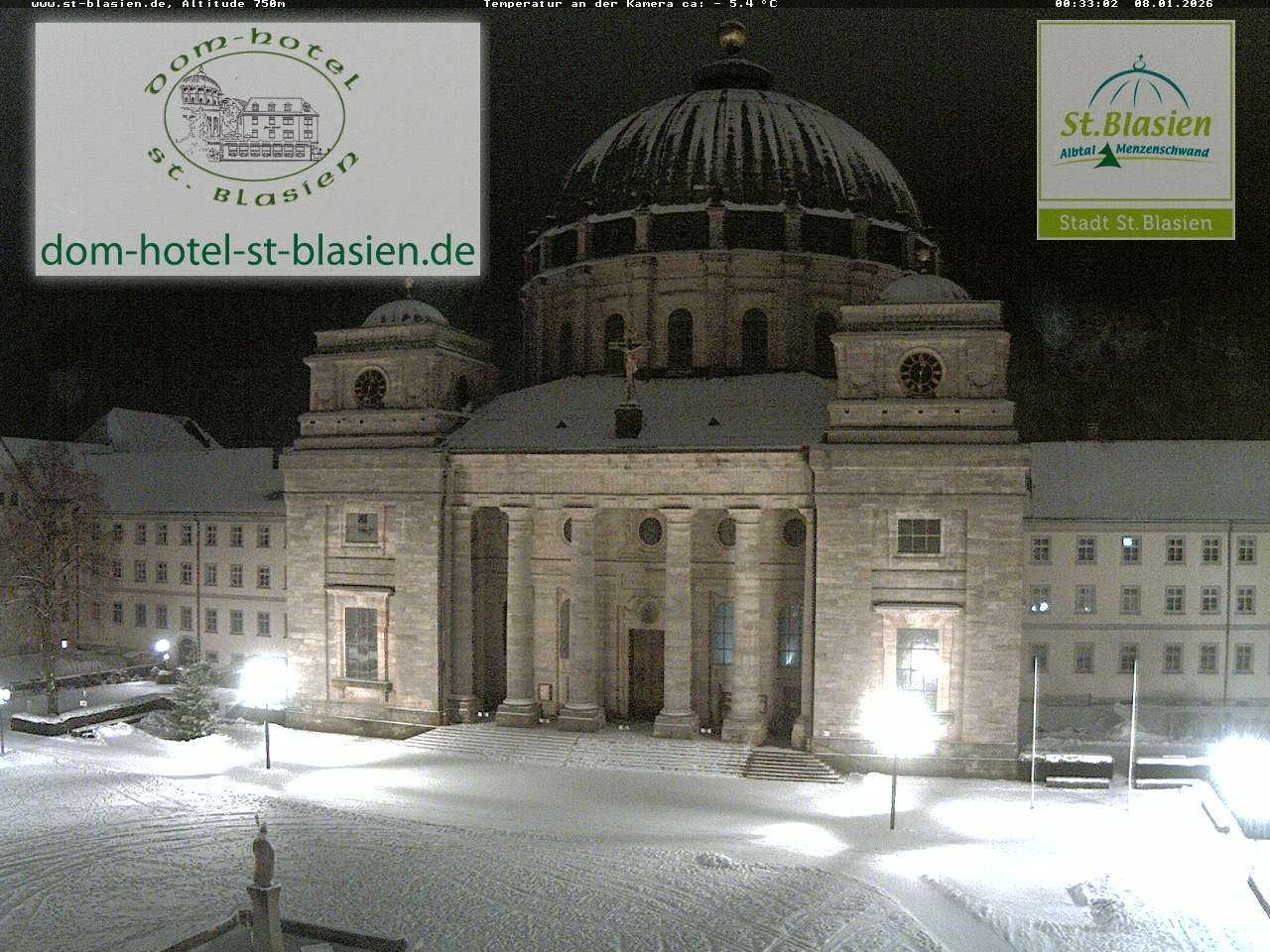 Archived image Webcam St Blasien Menzenschwand cathedral