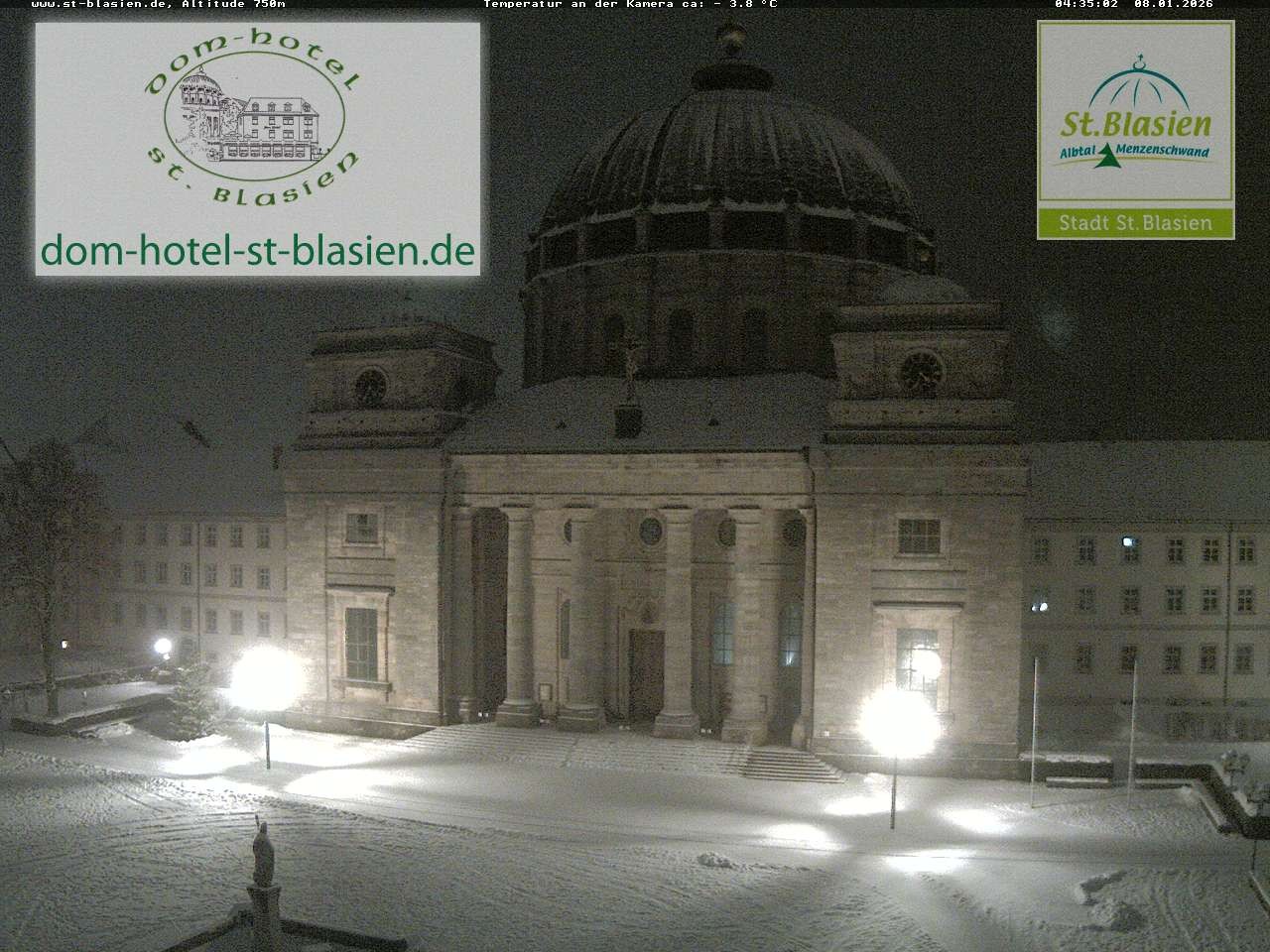 Archived image Webcam St Blasien Menzenschwand cathedral