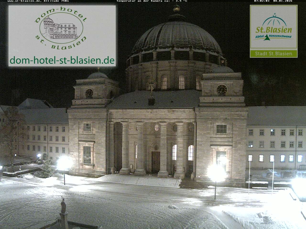 Archived image Webcam St Blasien Menzenschwand cathedral