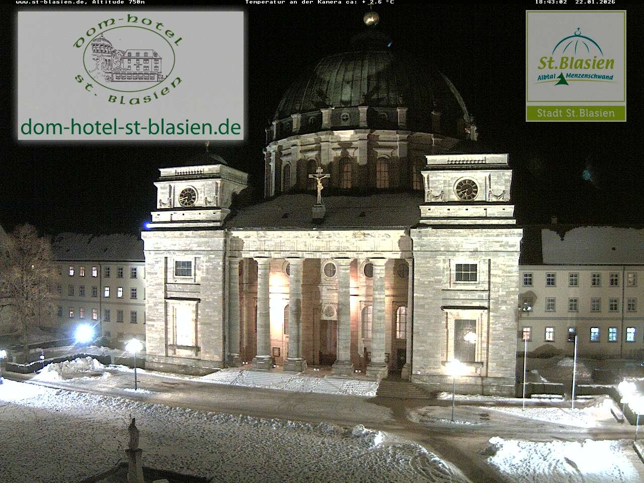 Archiv Foto Webcam St Blasien Menzenschwand Domplatz