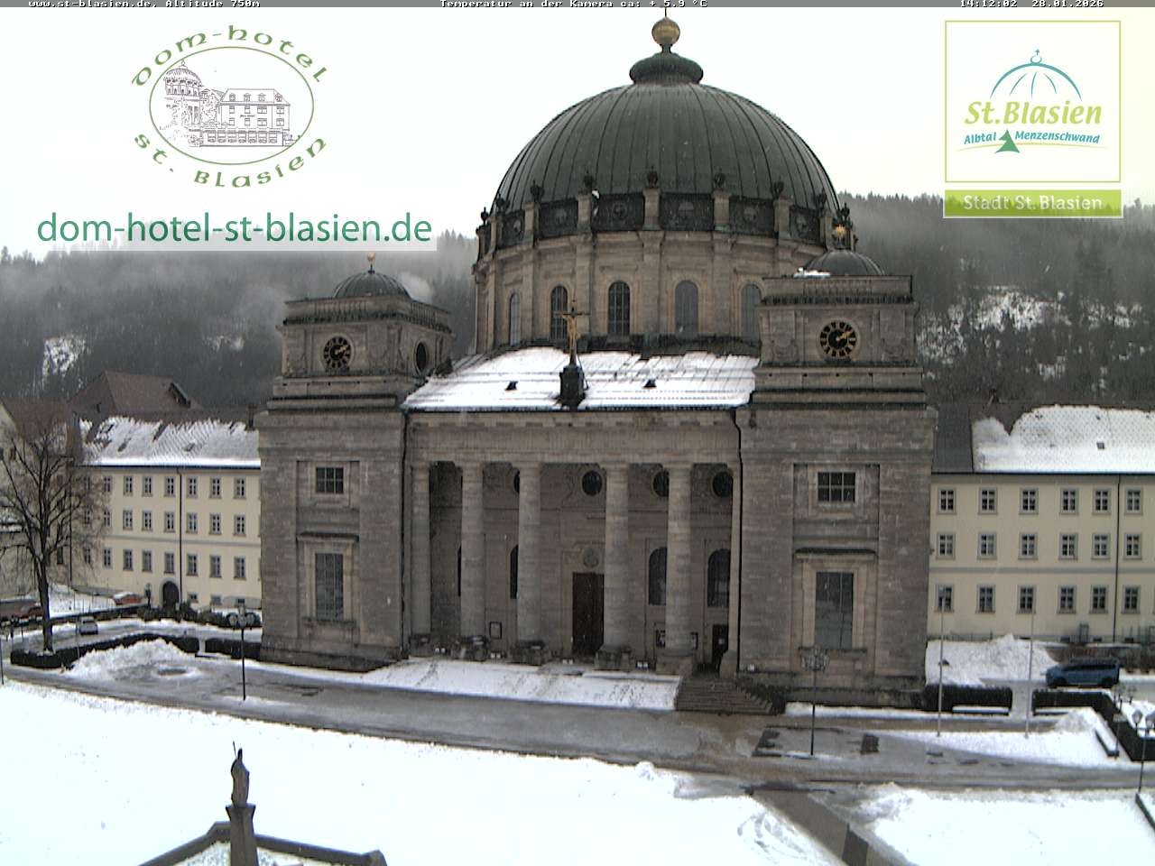 Archiv Foto Webcam St Blasien Menzenschwand Domplatz