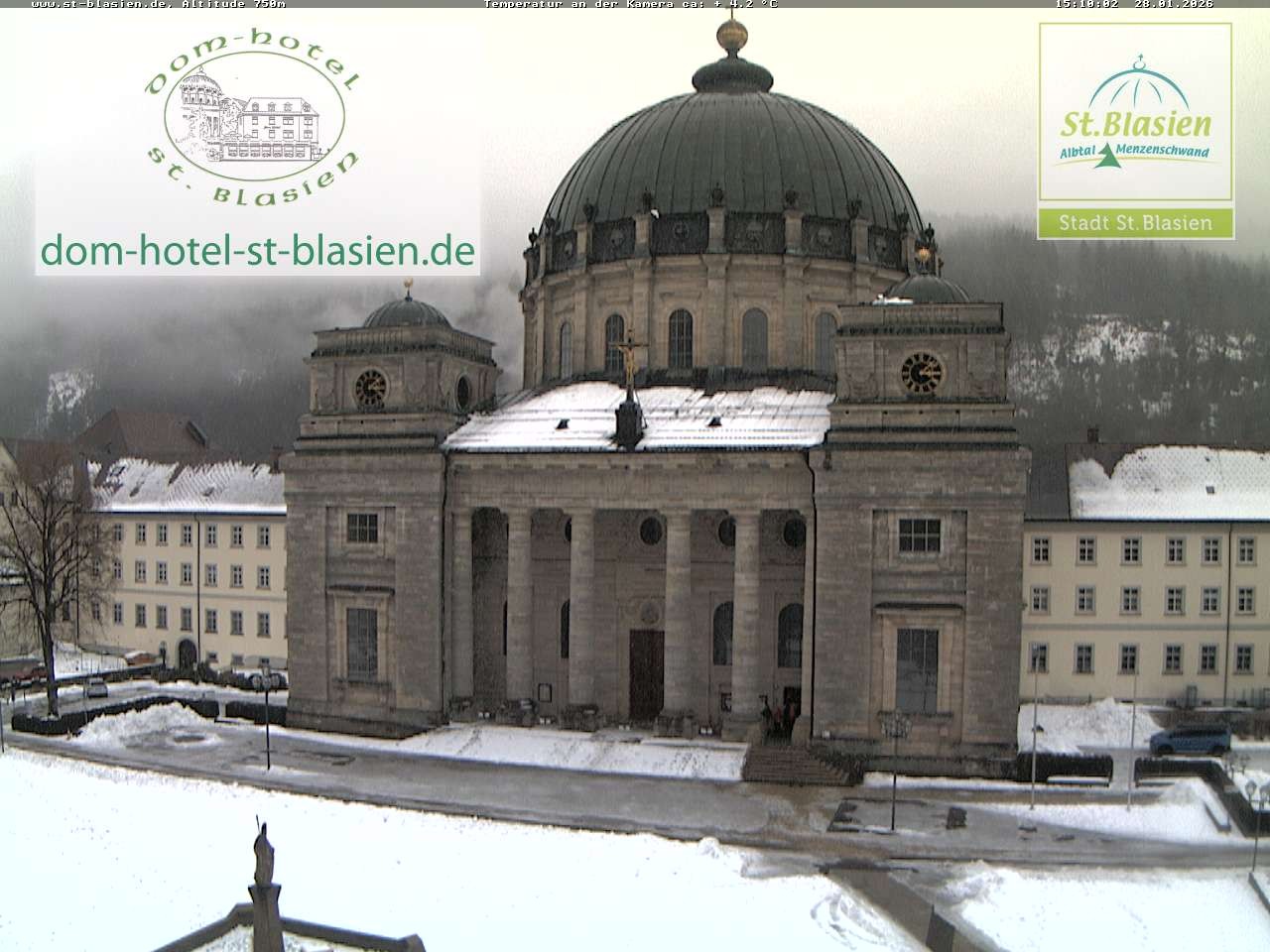 Archiv Foto Webcam St Blasien Menzenschwand Domplatz