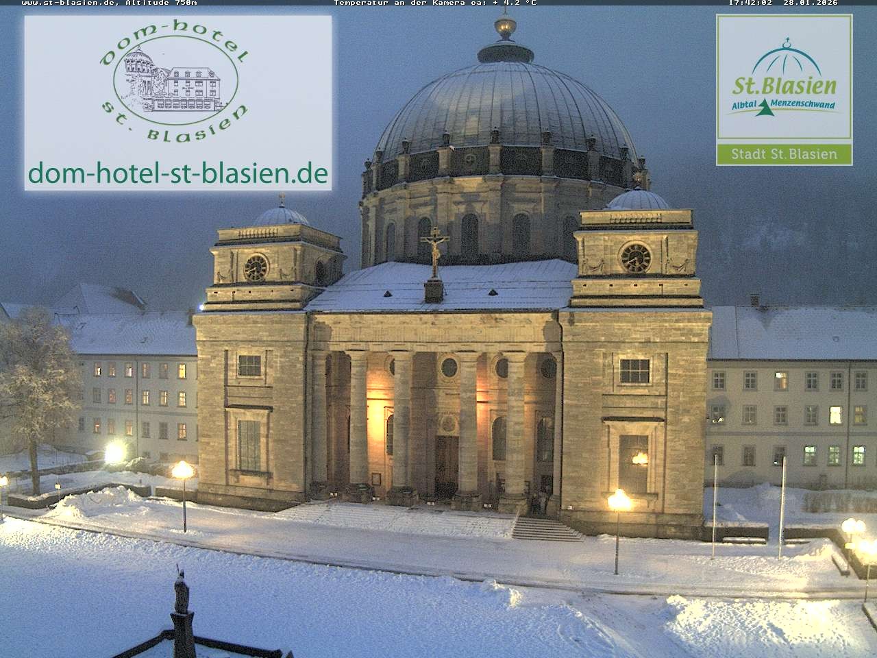 Archiv Foto Webcam St Blasien Menzenschwand Domplatz