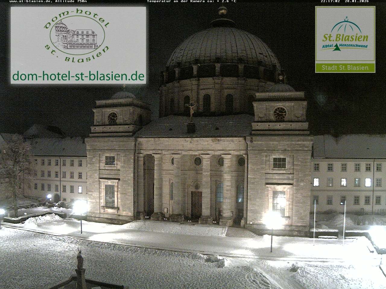 Archiv Foto Webcam St Blasien Menzenschwand Domplatz