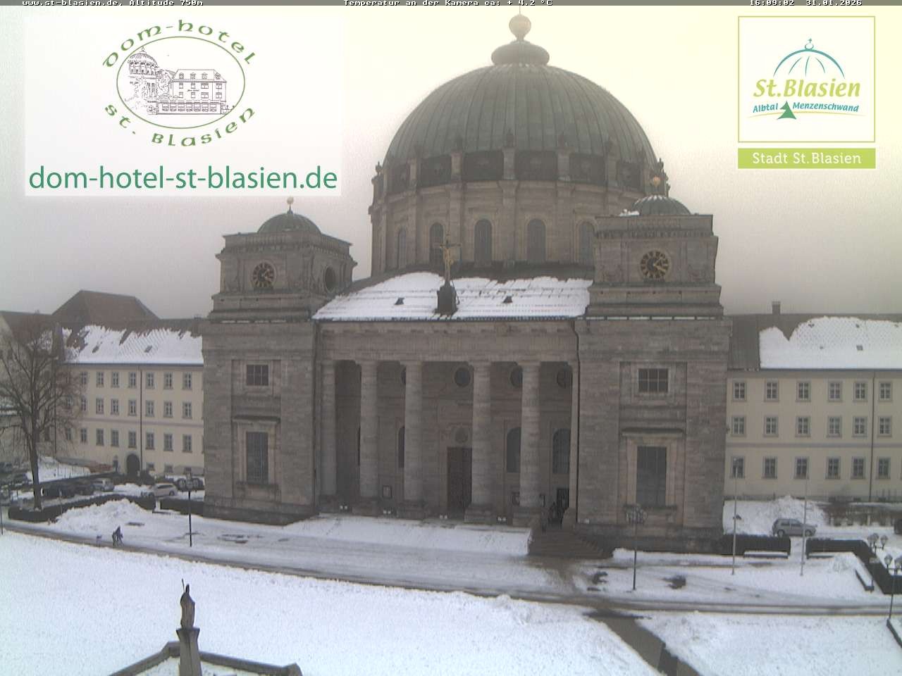 Archiv Foto Webcam St Blasien Menzenschwand Domplatz