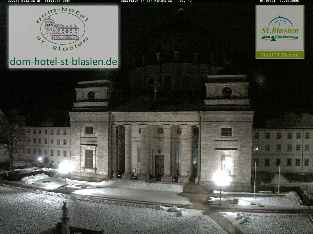 Archived image Webcam St Blasien Menzenschwand cathedral