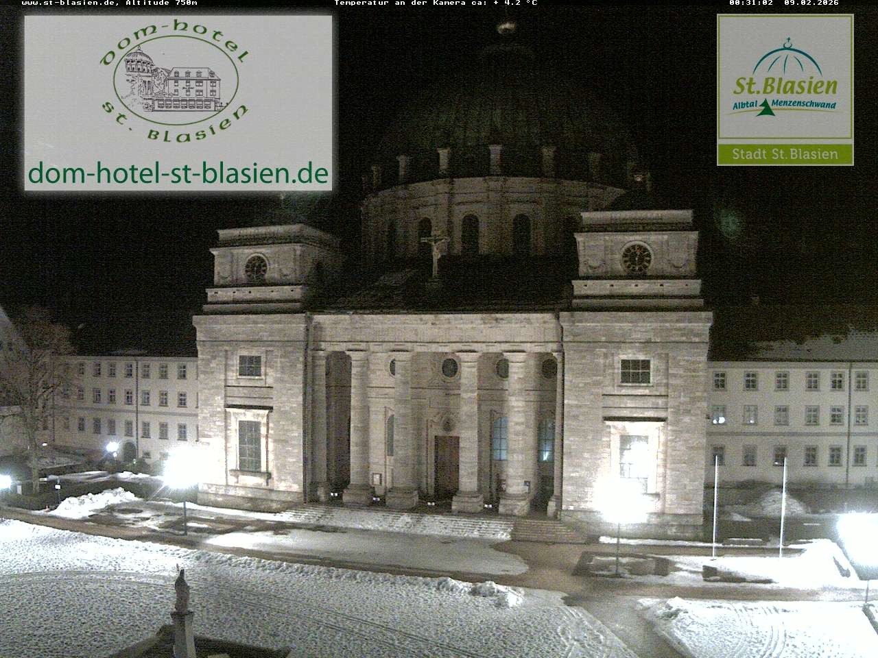 Archiv Foto Webcam St Blasien Menzenschwand Domplatz