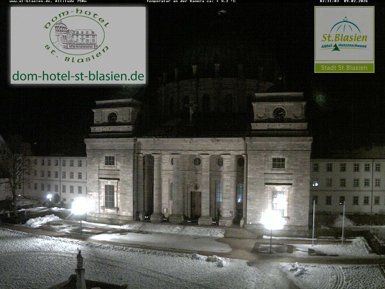 Archiv Foto Webcam St Blasien Menzenschwand Domplatz