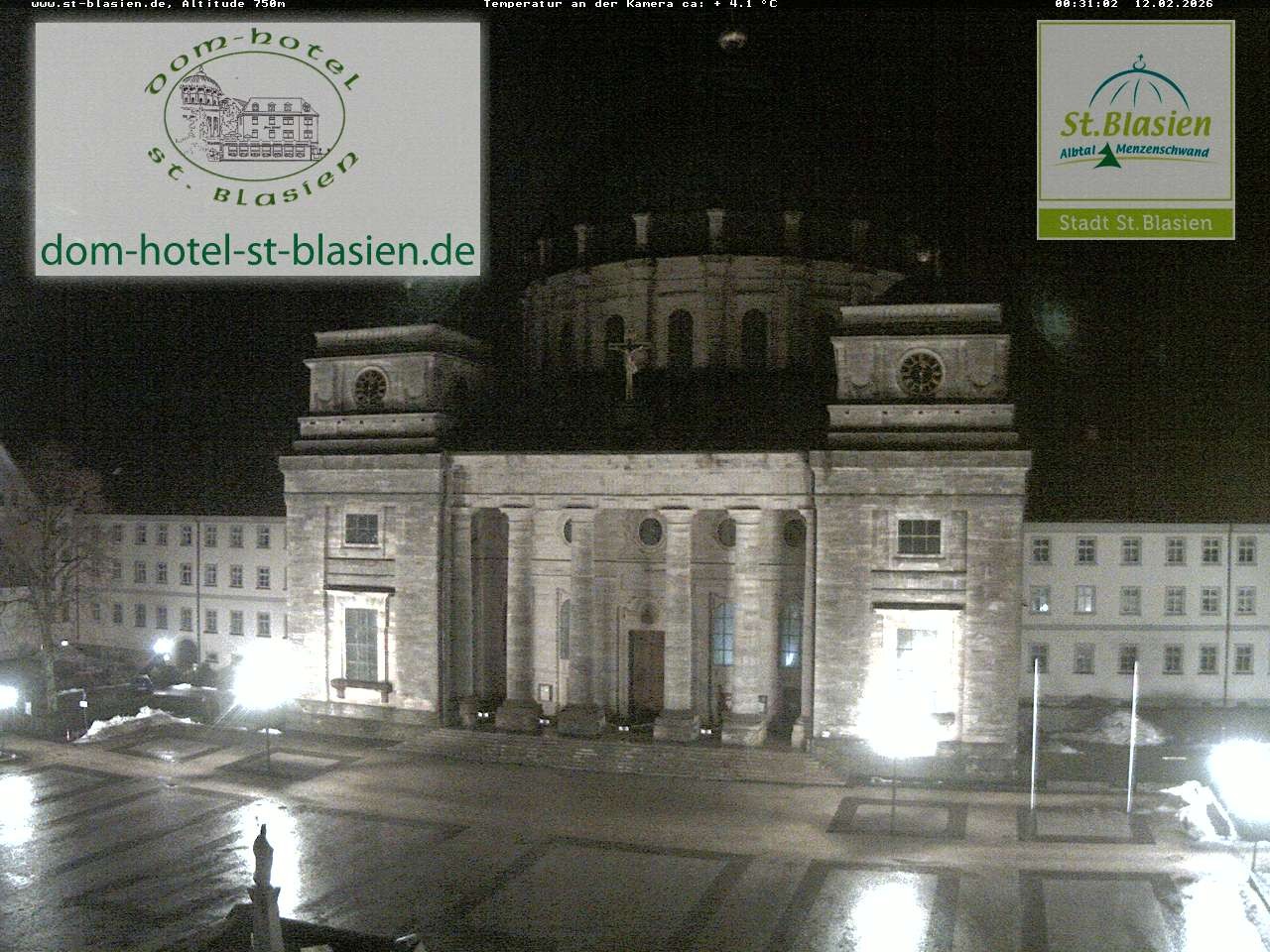 Archived image Webcam St Blasien Menzenschwand cathedral