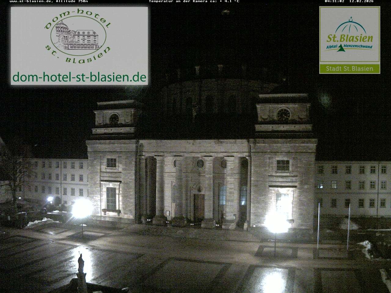 Archived image Webcam St Blasien Menzenschwand cathedral