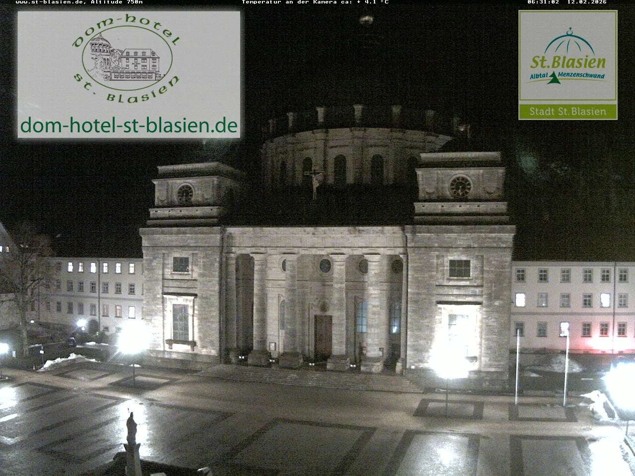 Archived image Webcam St Blasien Menzenschwand cathedral