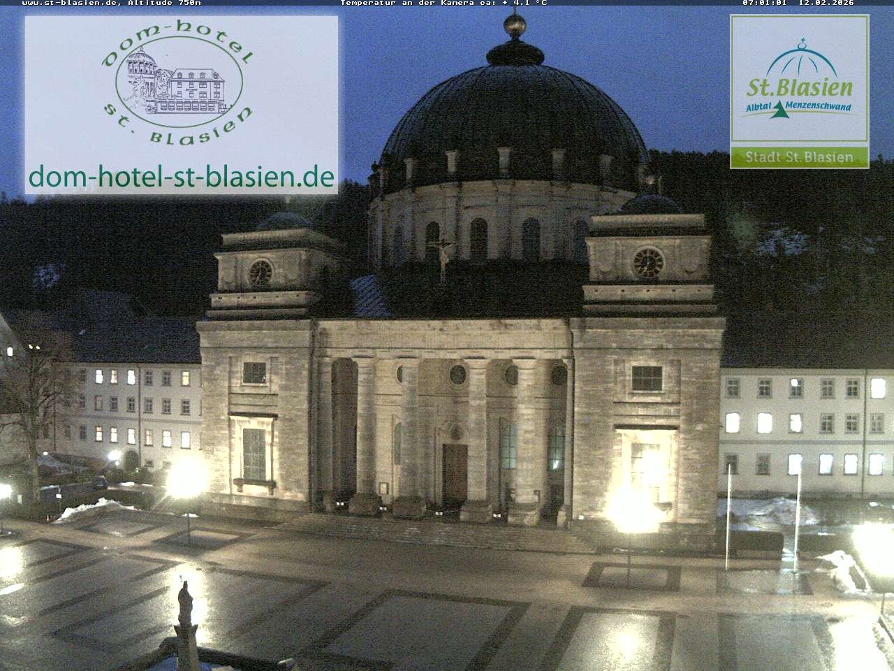 Archived image Webcam St Blasien Menzenschwand cathedral