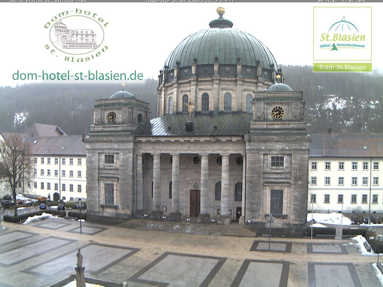 Archived image Webcam St Blasien Menzenschwand cathedral