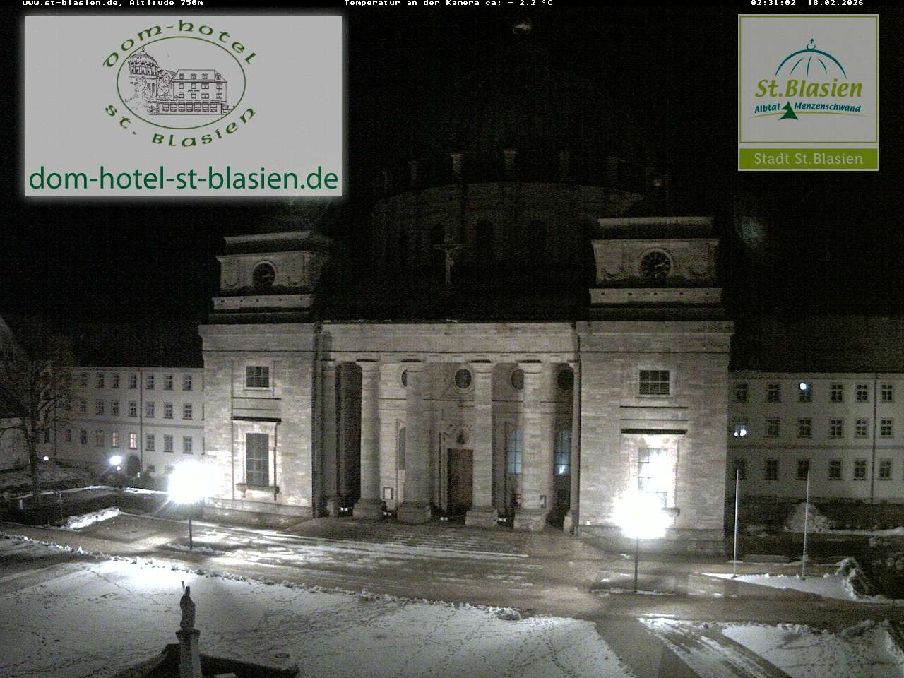 Archiv Foto Webcam St Blasien Menzenschwand Domplatz