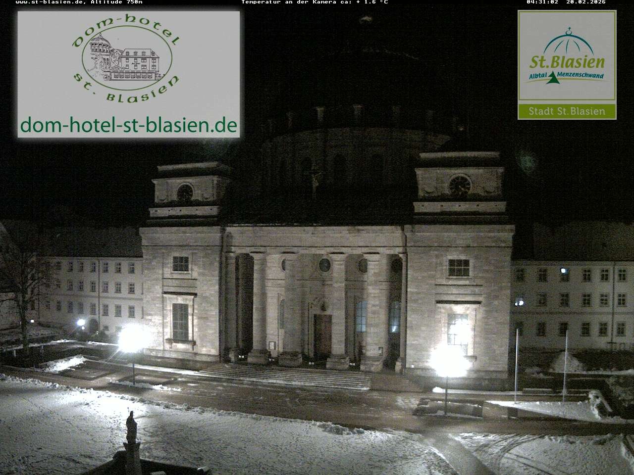 Archiv Foto Webcam St Blasien Menzenschwand Domplatz