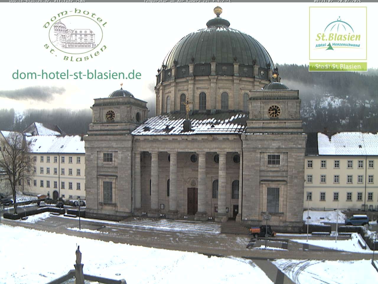 Archiv Foto Webcam St Blasien Menzenschwand Domplatz