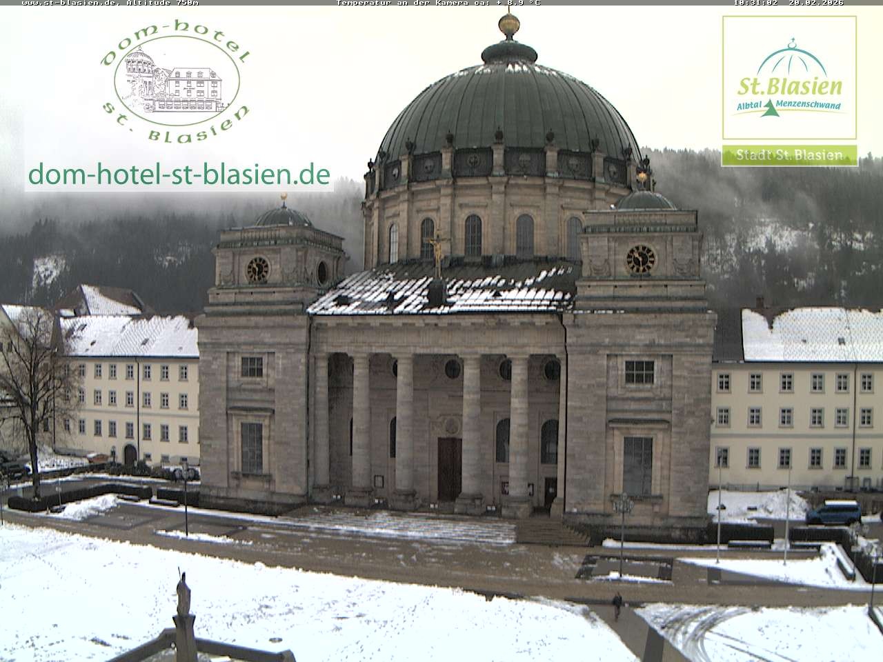 Archiv Foto Webcam St Blasien Menzenschwand Domplatz
