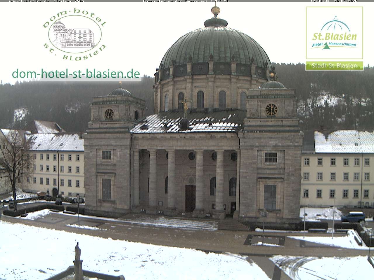 Archiv Foto Webcam St Blasien Menzenschwand Domplatz
