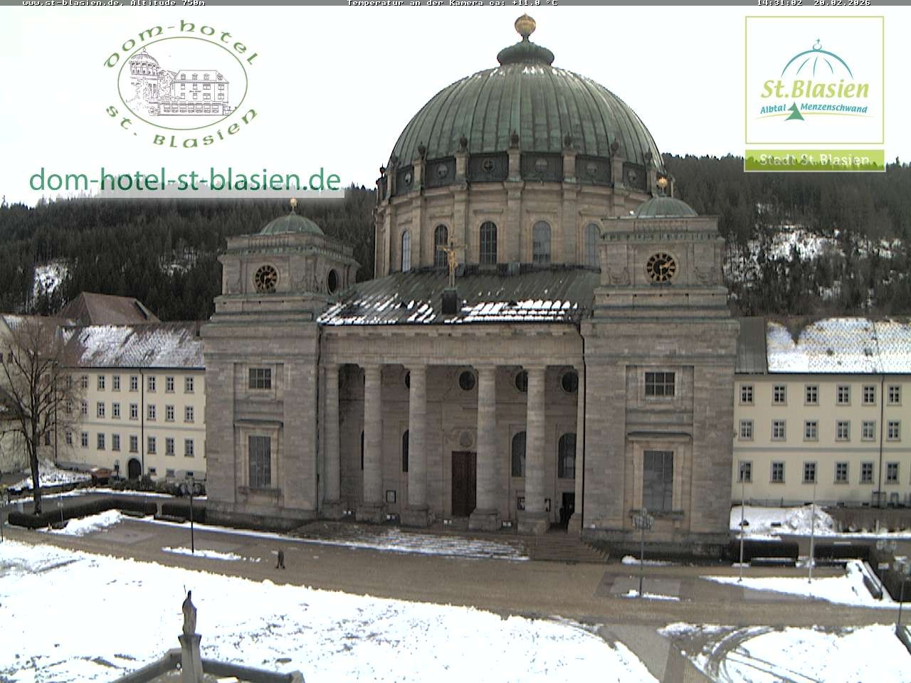 Archiv Foto Webcam St Blasien Menzenschwand Domplatz