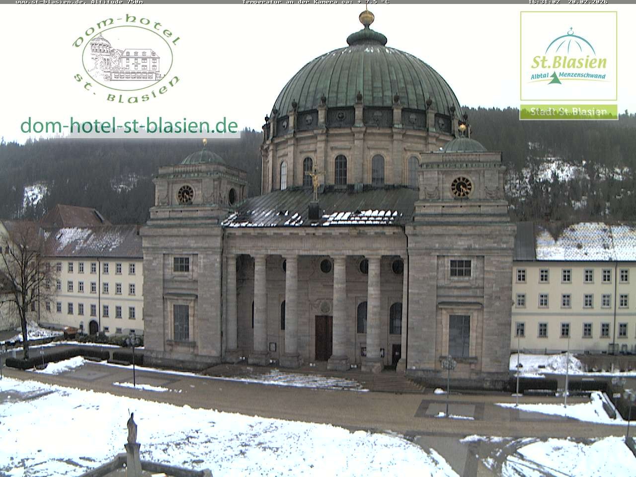 Archiv Foto Webcam St Blasien Menzenschwand Domplatz
