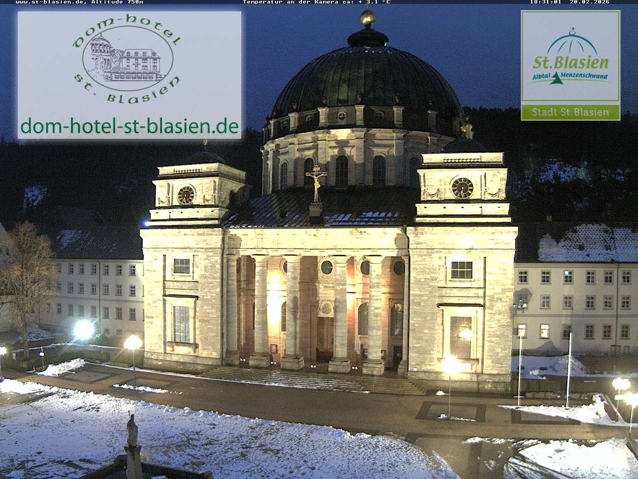 Archiv Foto Webcam St Blasien Menzenschwand Domplatz