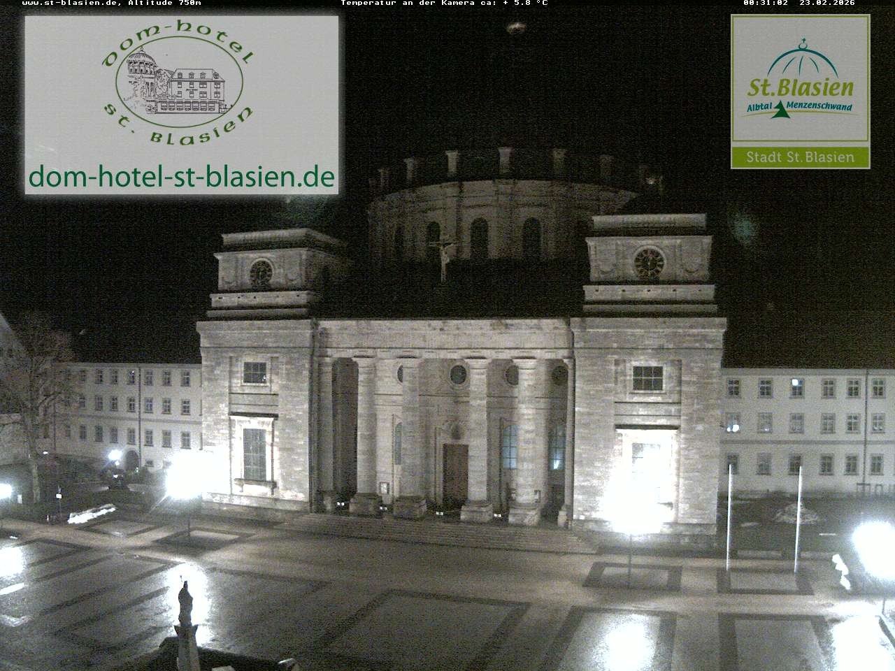 Archived image Webcam St Blasien Menzenschwand cathedral
