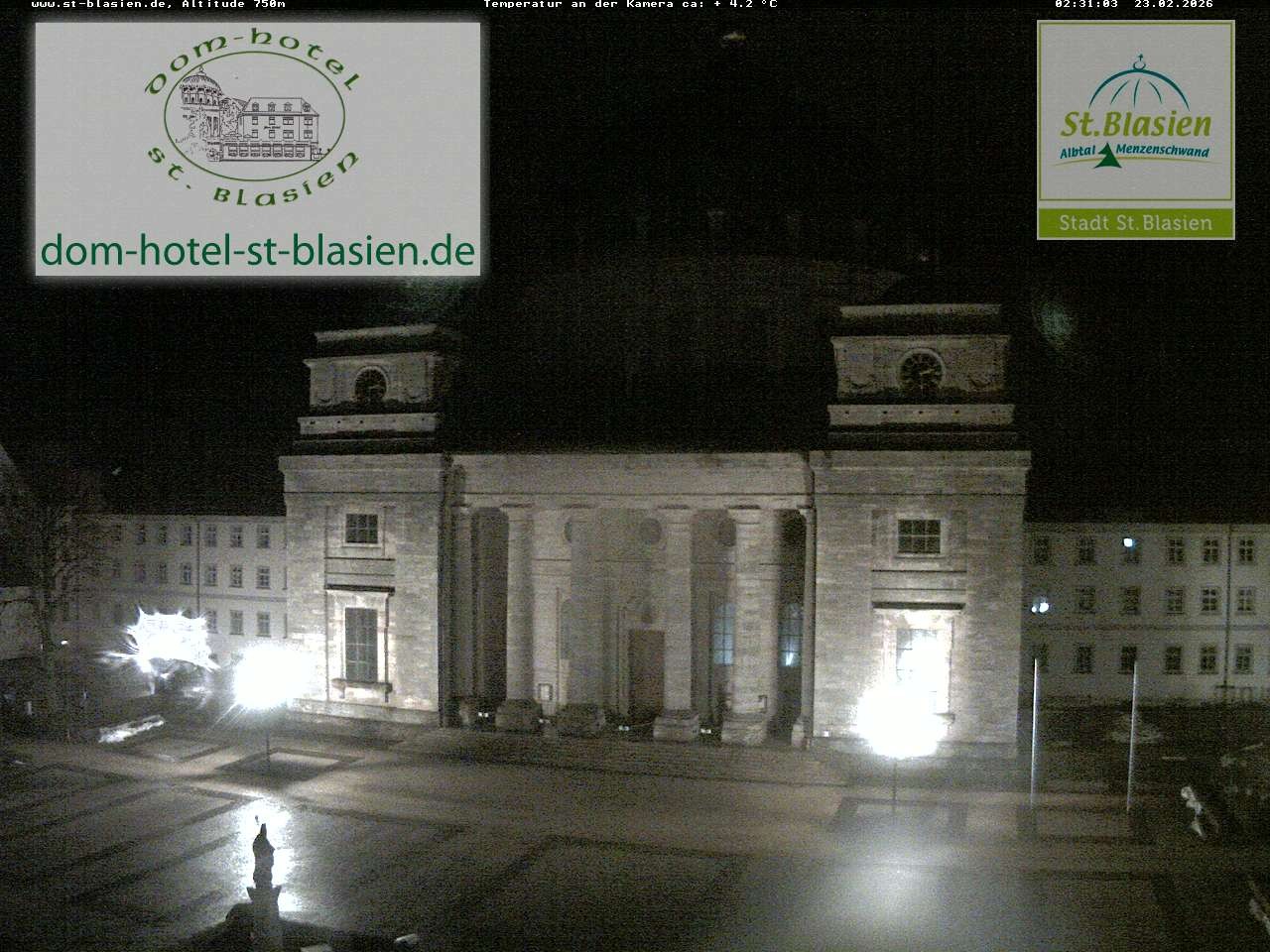 Archived image Webcam St Blasien Menzenschwand cathedral