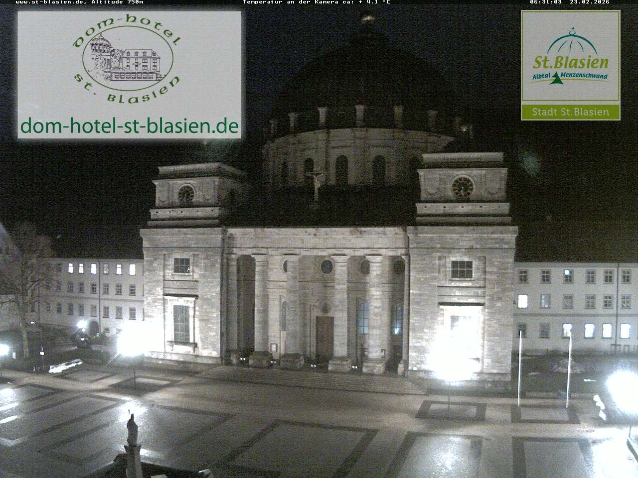 Archived image Webcam St Blasien Menzenschwand cathedral